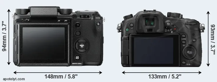 Comparison GFX 50S or GH3 rear