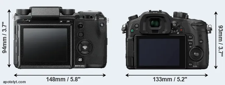 Comparison GFX 50S or GH4 rear
