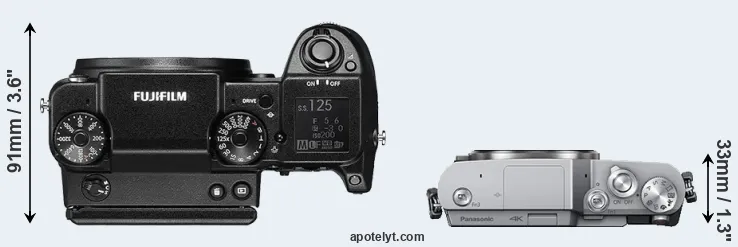 Compare GFX 50S versus GX850 top