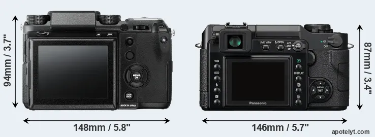 Comparison GFX 50S or L1 rear