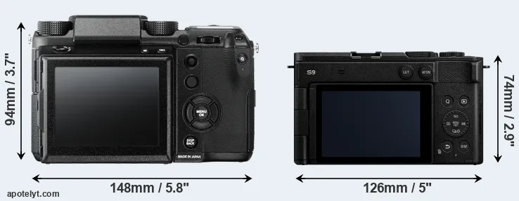 Comparison GFX 50S or S9 rear
