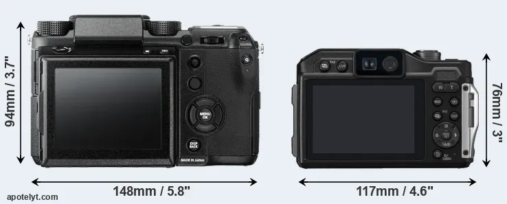 Comparison GFX 50S or TS7 rear