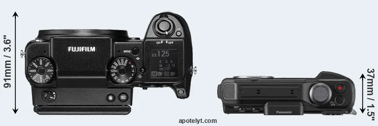 Compare GFX 50S versus TS7 top
