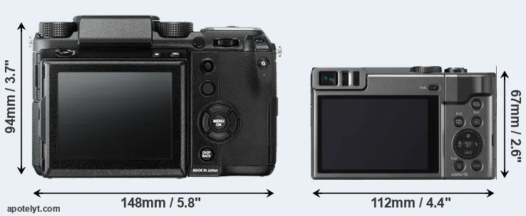 Comparison GFX 50S or ZS70 rear