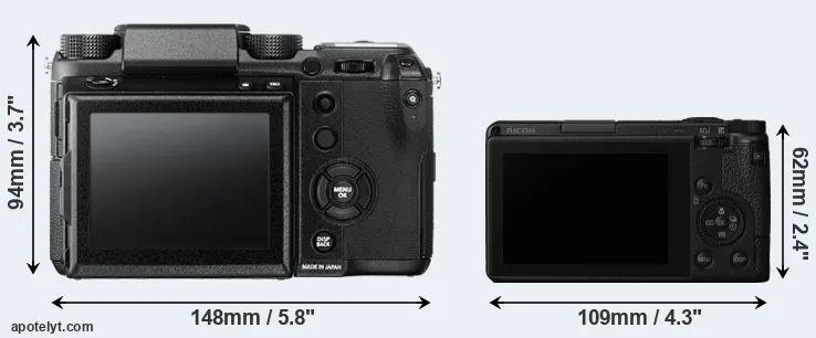 Comparison GFX 50S or GR III rear
