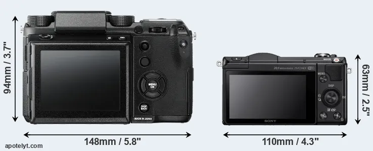Comparison GFX 50S or A5000 rear
