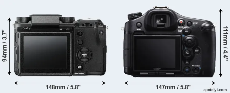 Comparison GFX 50S or A99 rear