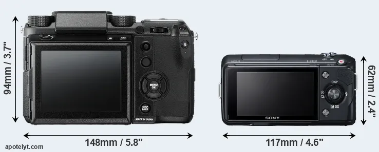 Comparison GFX 50S or NEX-3 rear