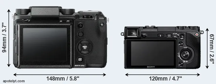 Comparison GFX 50S or NEX-7 rear