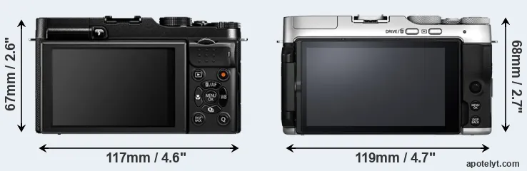 Comparison X-A1 or X-A7 rear