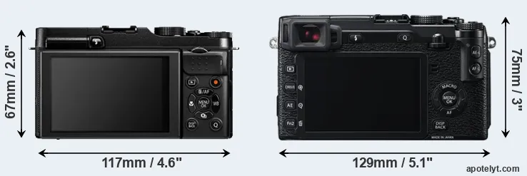 Comparison X-A1 or X-E2 rear
