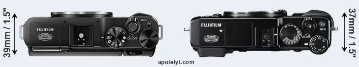 Compare X-A1 versus X-E2 top