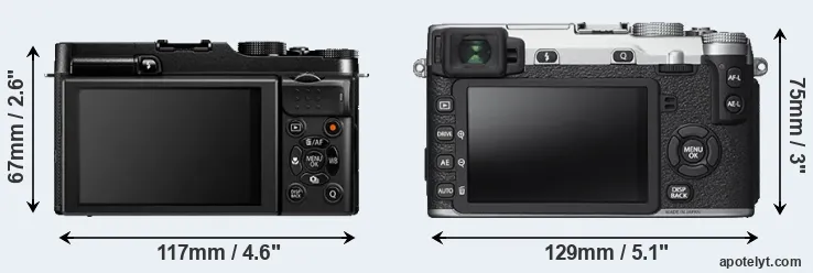 Comparison X-A1 or X-E2S rear
