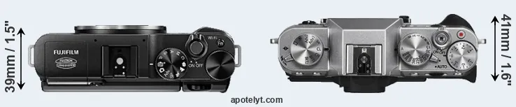 Compare X-A1 versus X-T10 top
