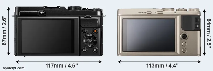 Comparison X-A1 or XF10 rear