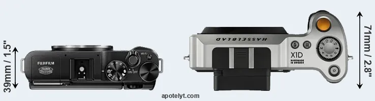 Compare X-A1 versus X1D top
