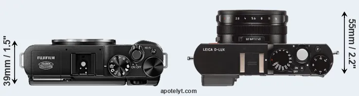 Compare X-A1 versus D-LUX Typ 109 top