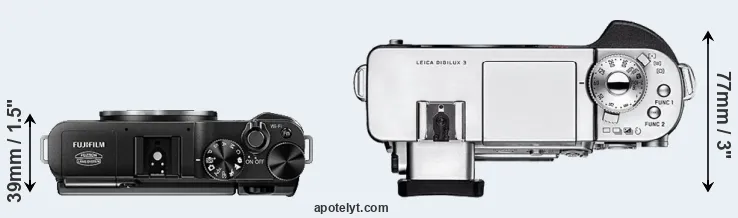 Compare X-A1 versus Digilux 3 top