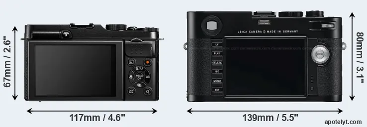 Comparison X-A1 or M Typ 240 rear