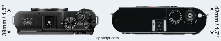 Compare X-A1 versus M Typ 240 top