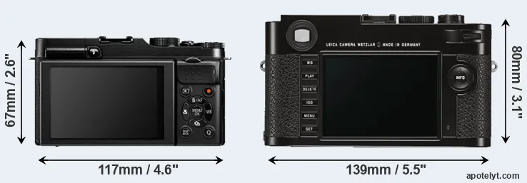 Comparison X-A1 or M Typ 262 rear