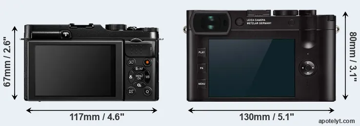 Comparison X-A1 or Q2 rear