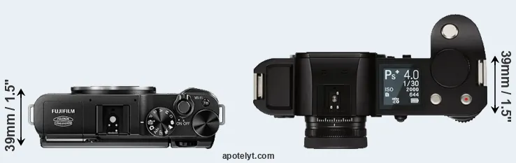Compare X-A1 versus Leica SL top