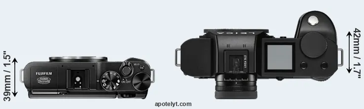 Compare X-A1 versus Leica SL2 top