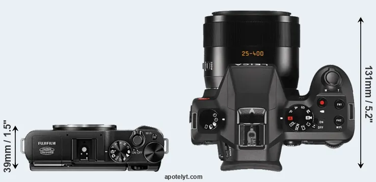 Compare X-A1 versus V-LUX Typ 114 top