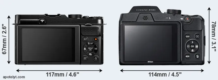 Comparison X-A1 or B500 rear
