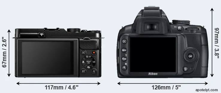 Comparison X-A1 or D3000 rear