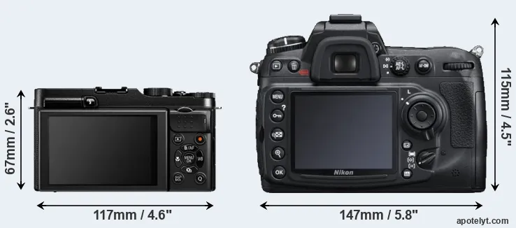 Comparison X-A1 or D300S rear