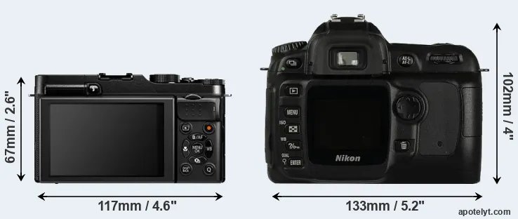 Comparison X-A1 or D50 rear
