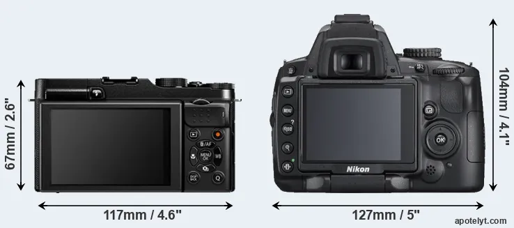 Comparison X-A1 or D5000 rear