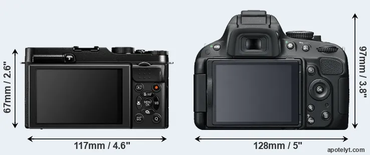 Comparison X-A1 or D5100 rear