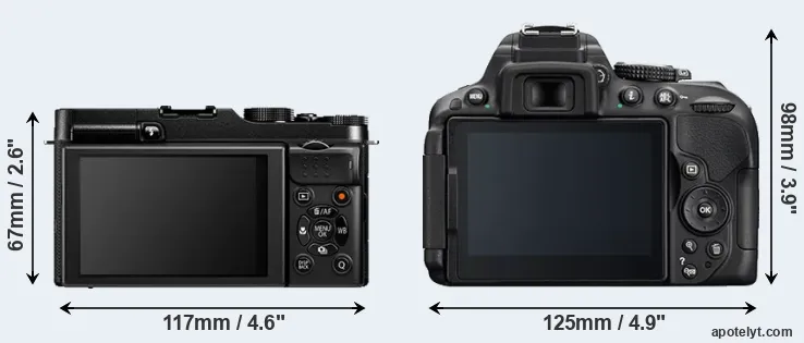 Comparison X-A1 or D5300 rear