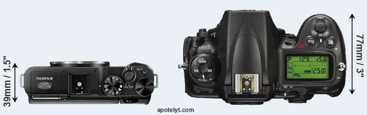Compare X-A1 versus D700 top