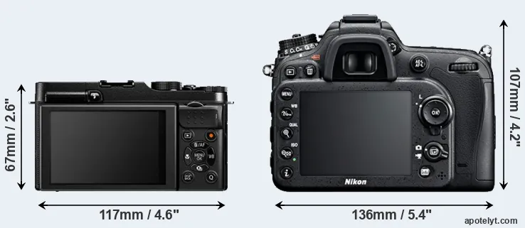Comparison X-A1 or D7100 rear