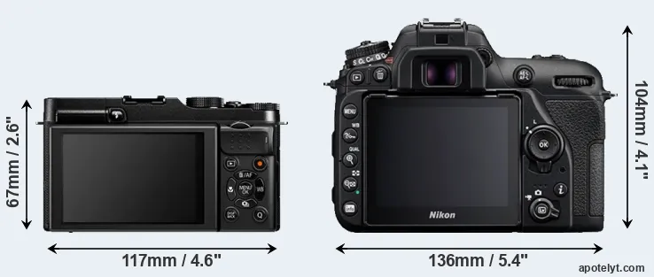 Comparison X-A1 or D7500 rear