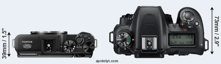 Compare X-A1 versus D7500 top