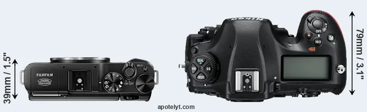 Compare X-A1 versus D850 top