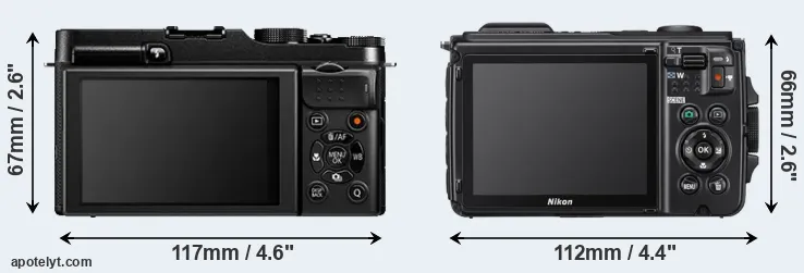 Comparison X-A1 or W300 rear
