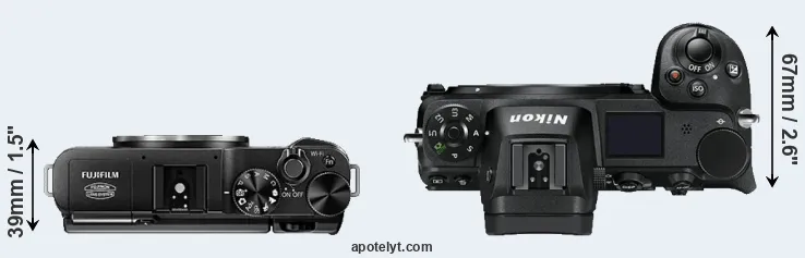 Compare X-A1 versus Z7 top