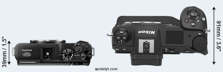 Compare X-A1 versus Z9 top