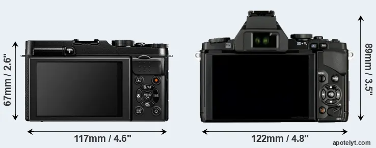 Comparison X-A1 or E-M5 rear
