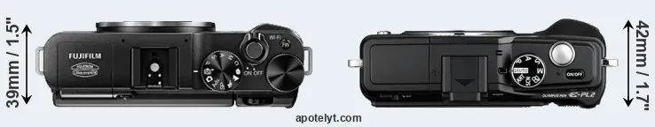 Compare X-A1 versus E-PL2 top