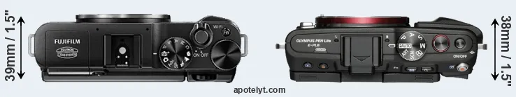 Compare X-A1 versus E-PL6 top