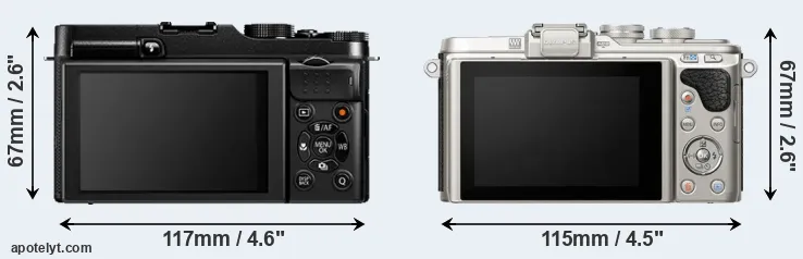 Comparison X-A1 or E-PL8 rear