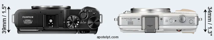 Compare X-A1 versus E-PM2 top