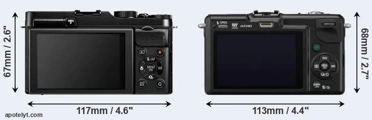 Comparison X-A1 or GF2 rear